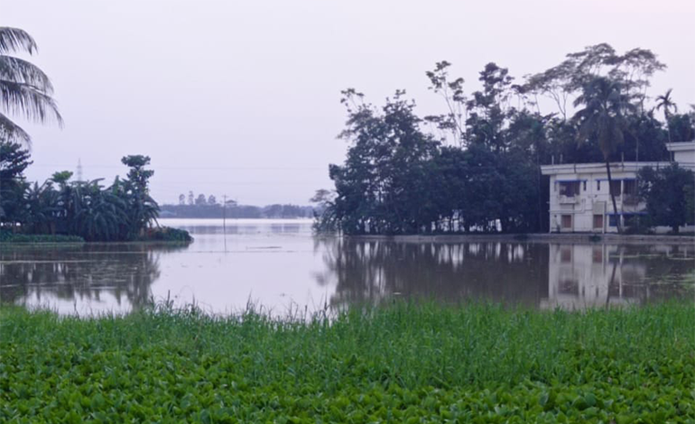 সিলেটে বাড়তে শুরু করেছে বন্যার পানি